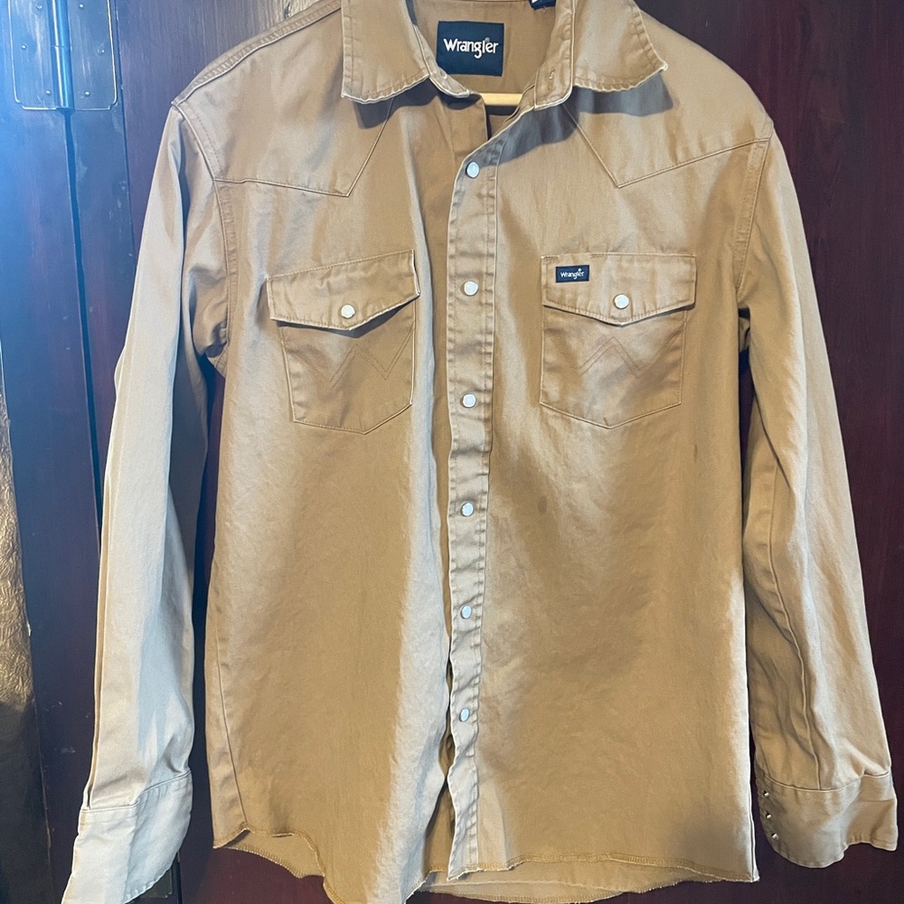 Vintage Wrangler Oversized Light Brown Shirt